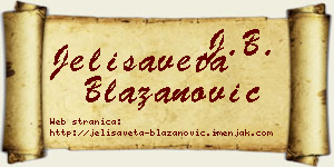 Jelisaveta Blažanović vizit kartica